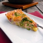 Ham & Broccoli Quiche Romesco ~ Sumptuous Spoonfuls #quiche #recipe