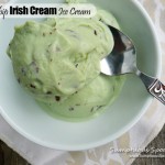 Mint Chip Irish Cream Ice Cream ~ Sumptuous Spoonfuls #healthier #Irish #dessert #recipe