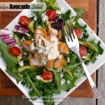 Blue Chicken Avocado Salad ~ Sumptuous Spoonfuls #salad #recipe