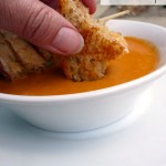 Creamy Romesco Tomato Lentil Soup ~ Sumptuous Spoonfuls #tomato #soup #recipe