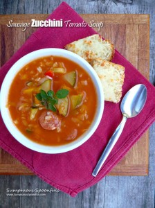 Sausage Zucchini Tomato Soup | Sumptuous Spoonfuls