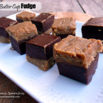 Peanut Butter Cup Fudge ~ Sumptuous Spoonfuls #easy #chocolate #peanutbutter #microwave #fudge #recipe