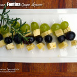 Rosemary Fontina Grape Skewers ~ Sumptuous Spoonfuls #marinated #cheese #appetizer #recipe