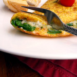 Chipotle Spinach & Blue Cheese Omelet ~ Sumptuous Spoonfuls #smoky #spinach #bluecheese #omelet #recipe