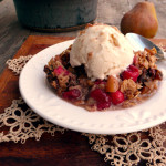 Cranberry Apple Pear Oat Crumble ~ Sumptuous Spoonfuls #fruity #baked #oatmeal #recipe