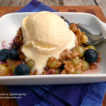 Blueberry Gooseberry Oat Crumble ~ Sumptuous Spoonfuls#healthy #breakfast #berry #dessert #recipe