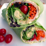 Mediterranean Smoked Turkey Wrap ~ Sumptuous Spoonfuls #quick #healthy #lunchbox #wrap #recipe