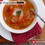 Shrimp & Sausage Southern Gumbo ~ Sumptuous Spoonfuls #shrimp #sausage #gumbo #mardigras #soup #recipe