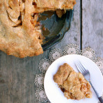 Apple Pie with Apple Whiskey Crust ~ Sumptuous Spoonfuls #PiDay #apple #pie #recipe #flakycrust