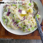 Irish Colcannon with Red Onion & Bacon ~ Sumptuous Spoonfuls #Irish #Potato #Cabbage #Recipe