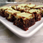 Mint Chocolate Cheesecake Brownies ~ Sumptuous Spoonfuls #decadent #mint #cheesecake #brownie #recipe