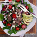 Pot Roast Avocado Salad ~ Sumptuous Spoonfuls #cookonceeattwice #salad #recipe