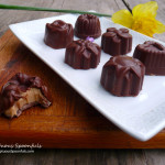 Pretty Peanut Butter Truffles ~ Sumptuous Spoonfuls #beautiful #decadent #chocolates #recipe