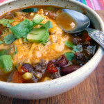 Mexican Fiesta Taco Soup ~ Sumptuous Spoonfuls #festive #taco #soup #recipe