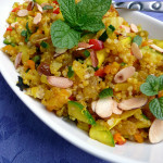 Minted Moroccan Quinoa Pilaf ~ Sumtpuous Spoonfuls #healthy #exotic #Mediterranean #pilaf #recipe