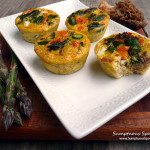 Mushroom Asparagus Quinoa Quiche Cups