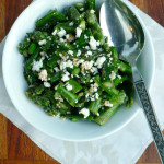Roasted Garlic Feta Asparagus ~ Sumptuous Spoonfuls #fabulous #easy #sidedish #recipe