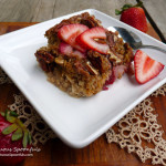 Strawberry Banana Pecan Baked Oatmeal ~ Sumptuous Spoonfuls #healthy #sweet #glutenfree #breakfast #recipe
