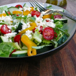 Absolutely Fabulous Greek Salad ~ Sumptuous Spoonfuls #easy #delightful #Greek #salad #recipe