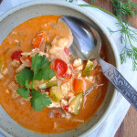Brazilian Thai Fusion Fish Stew ~ Sumptuous Spoonfuls #zucchini #fusion #fish #stew #recipe
