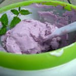 Creamy Blueberry Frozen Yoghurt for One w/Zoku & Noosa yoghurt ~ Sumptuous Spoonfuls #1-ingredient #FroYo #recipe