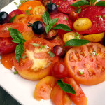 The Mothership Tomato Salad ~ Sumptuous Spoonfuls #Tomato #Salad #Recipe from #jamieoliver