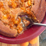 Fresh Apricot Ginger Peasant Cake ~ Sumptuous Spoonfuls #cake #dessert #recipe