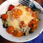 Garden Harvest Breakfast Bowl ~ Sumptuous Spoonfuls #baked #egg #breakfast #recipe