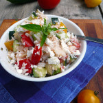 Greek Rice Salad Recipe ~ Sumptuous Spoonfuls #Mediterranean #Rice #Salad #Healthy #Glutenfree