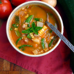 Hot Pepper Harissa Bean & Veggie Stew ~ Sumptuous Spoonfuls #spicy #vegetable #stew #recipe