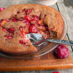 Spiced Plum Cobbler Cake ~ Sumptuous Spoonfuls #plum #dessert #cobbler #recipe