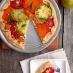 Bacon Goat Cheese Heirloom Tomato Galette ~ Sumptuous Spoonfuls #savory #tomato #pie #recipe