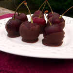 Hand-dipped Chocolate Covered Cherries - Pit-less! ~ Sumptuous Spoonfuls #easy #dessert #recipe #diy #cherrypitter