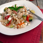 Mr. Rife Chicken ~ Sumptuous Spoonfuls #chicken with #mushrooms #peppers #onion #recipe