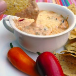 Cheesy Chorizo Black Bean Queso Dip ~ Sumptuous Spoonfuls #Mexican #Queso #meaty #cheese #dip #recipe