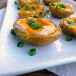 Bacon Jalapeno Popper Potato Skins ~ Sumptuous Spoonfuls #appetizer #recipe