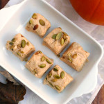 Pumpkin Irish Cream Fudge ~ Sumptuous Spoonfuls #holiday #pumpkin #whitechocolate #fudge #recipe