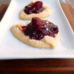 Ricotta Dumplings with Raspberry Strawberry Sauce ~ Sumptuous Spoonfuls #breakfast #dessert #dumpling #recipe #DoleRose