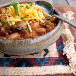 Six-Pepper Venison Chili with Beans ~ Sumptuous Spoonfuls #spicy #homemade #chili #recipe