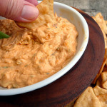 Skinny-licious Buffalo Chicken Dip ~ Sumptuous Spoonfuls #skinny #highprotein #creamy #hot #buffalo #chicken #dip #recipe