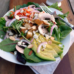 Chicken Avocado Salad with Creamy Herb Avocado Dressing ~ Sumptuous Spoonfuls #dinner #salad #recipe