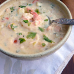 Irish Seafood Chowder ~ Sumptuous Spoonfuls #Irish #Seafood #Soup #Stew #Recipe