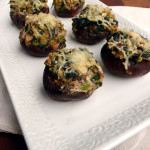 Spinach Quinoa Stuffed Mushrooms ~ Sumptuous Spoonfuls #healthy #stuffed #mushrooms #recipe