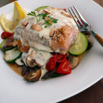 Grilled Salmon with Creamy Tarragon Dijon Sauce ~ Sumptuous Spoonfuls #grilled #fish #recipe