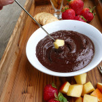 Easy Peasy Chocolate Fondue ~ Sumptuous Spoonfuls #5minute #chocolate #fondue #recipe