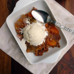 Mom's Royal Rhubarb Crisp ~ Sumptuous Spoonfuls #rhubarb #dessert #recipe