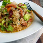 Shrimp, Sausage & Cauliflower "Rice" Jambalaya ~ Sumptuous Spoonfuls #skinny #creole #jambalaya #recipe