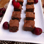 Double Chocolate Cherry Brownies ~ Sumptuous Spoonfuls #cherry #brownie #recipe