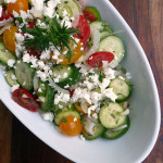 Mediterranean Cucumber Tomato Salad ~ Sumptuous Spoonfuls #light #easy #summer #salad #recipe