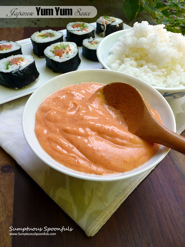 Japanese Yum Yum Sauce ~ Sumptuous Spoonfuls #spicy #creamy #steakhouse #sauce #recipe